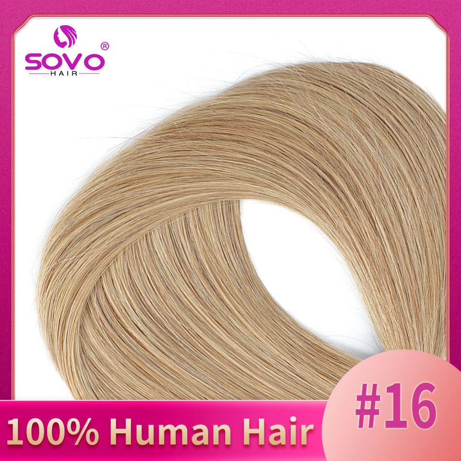 V-Shape Clip In Hair Extensions 100% Human Hair