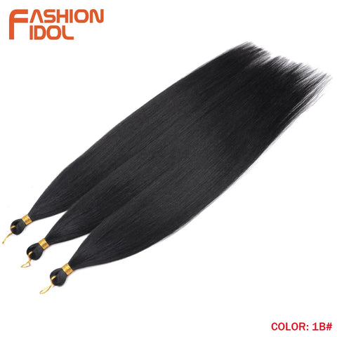 28" 3PCS Ariel Straight Pony Hair Bundles - Ombre Silver Grey