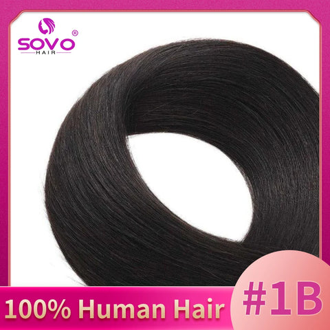 V-Shape Clip In Hair Extensions 100% Human Hair