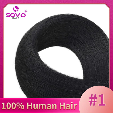 Clip In Human Hair Extensions - Light Brown Honey Ombre