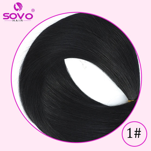 Clip In Hair Extensions 100% Human Hair - Jet Black