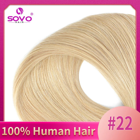V-Shape Clip In Hair Extensions 100% Human Hair