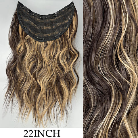7Pcs/Set 16 Clips Hair Extension - Black Ombre Long Straight Hair