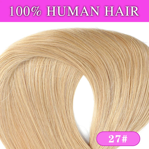160g Clip In Human Hair Extensions - Blonde Chocolate Brown Ombre