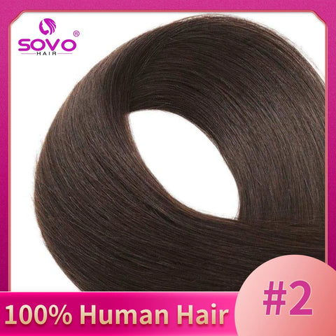 V-Shape Clip In Hair Extensions 100% Human Hair