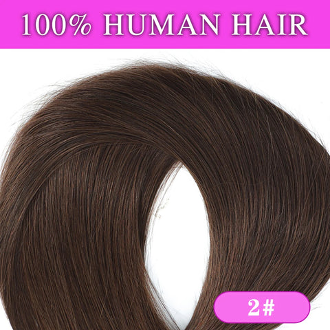 160g Clip In Human Hair Extensions - Blonde Chocolate Brown Ombre