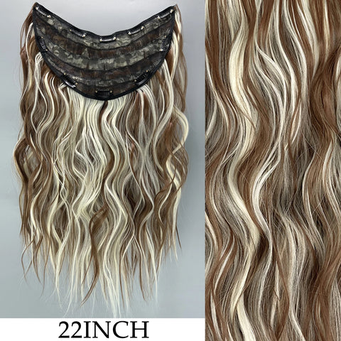 7Pcs/Set 16 Clips Hair Extension - Black Ombre Long Straight Hair