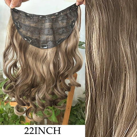 7Pcs/Set 16 Clips Hair Extension - Black Ombre Long Straight Hair