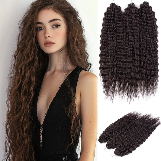 Ariel Curl Ombre Blonde Pink 22 Inch Deep Wave Crochet Hair