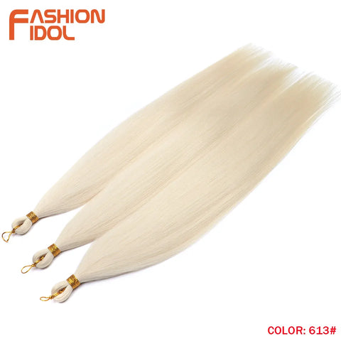 28" 3PCS Ariel Straight Pony Hair Bundles - Ombre Silver Grey