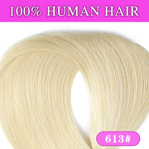 100 gram clip-in haarverlenging - 100% Remy menselijk haar donkerbruin