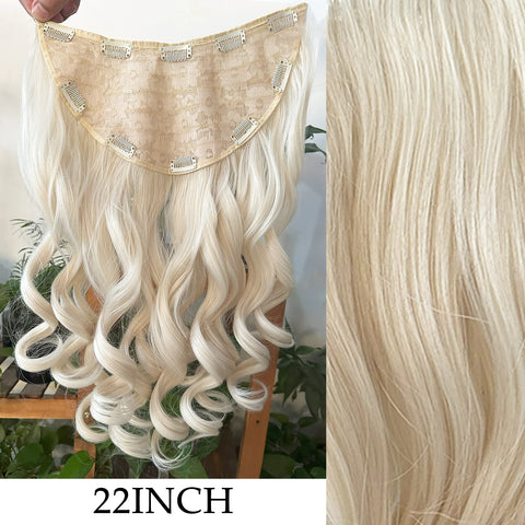 7Pcs/Set 16 Clips Hair Extension - Black Ombre Long Straight Hair