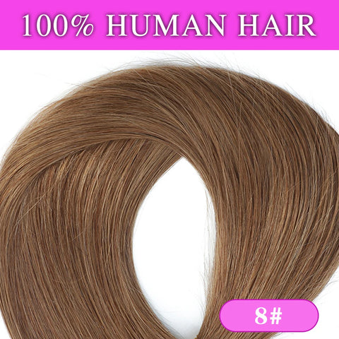 160g Clip In Human Hair Extensions - Blonde Chocolate Brown Ombre