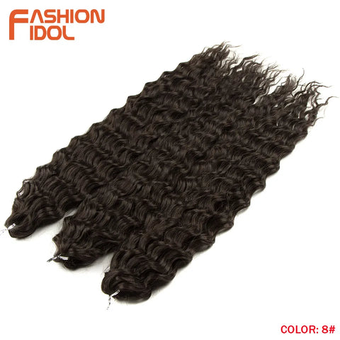 Ariel Curl Ombre Blonde Pink 22 Inch Deep Wave Crochet Hair