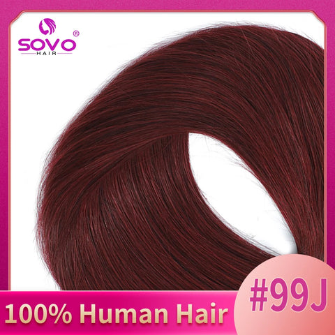V-Shape Clip In Hair Extensions 100% Human Hair