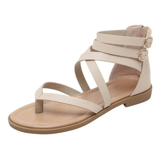 BEYARNE Zomer Dames Cross Tie Peep Toe Sandalen