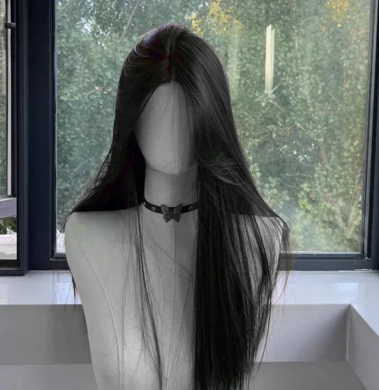Long Black Straight Lace Front Wig for Women