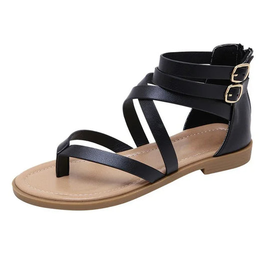 BEYARNE Zomer Dames Cross Tie Peep Toe Sandalen