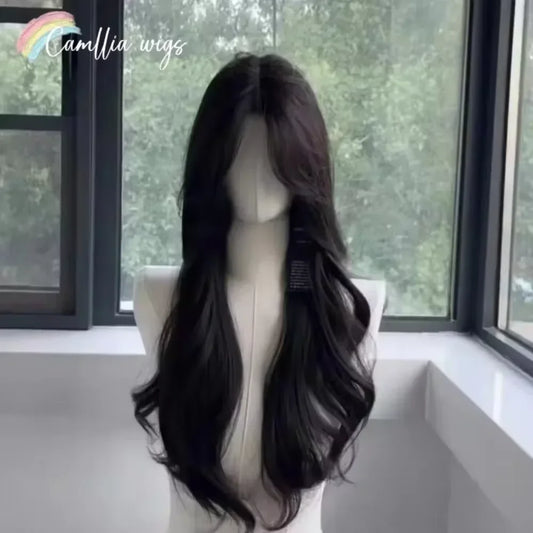Long Black Straight Lace Front Wig for Women