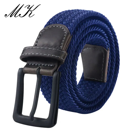 MaiKun Canvas Tactical Belt – Elastic Strap with Metal Pin Buckle for Men