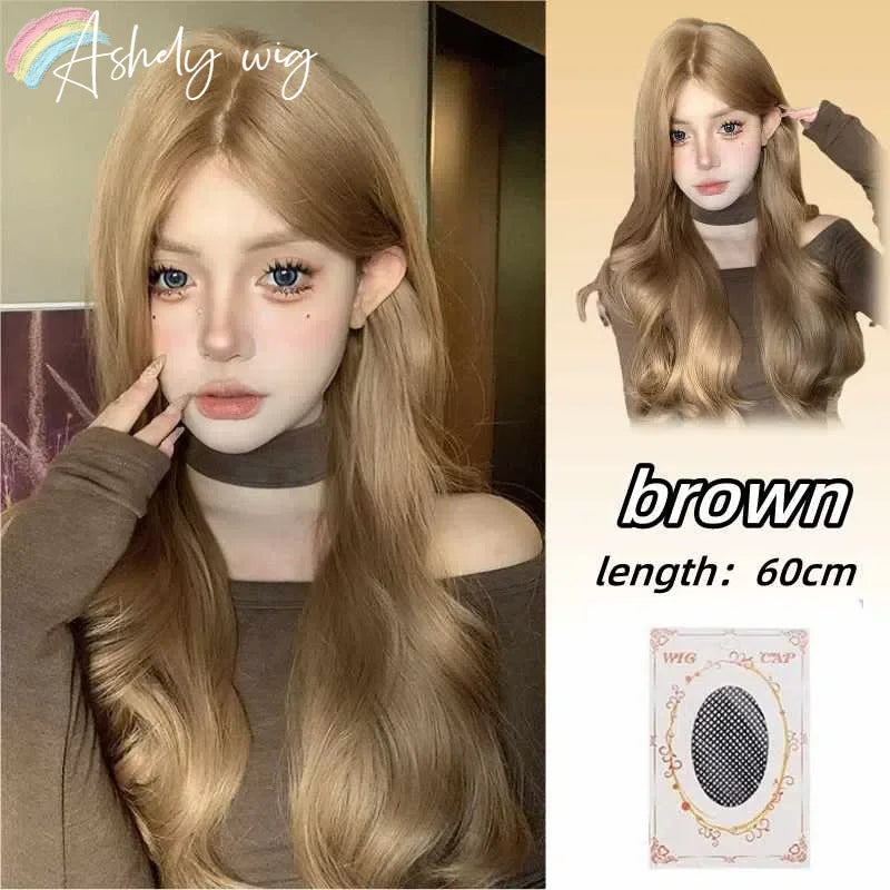 Pink Wavy Cosplay Wig for Women