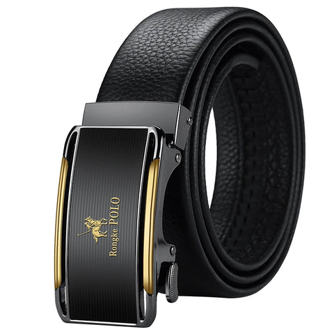 OYIFAN Genuine Leather Belt – Adjustable Automatic Buckle for Business Wear