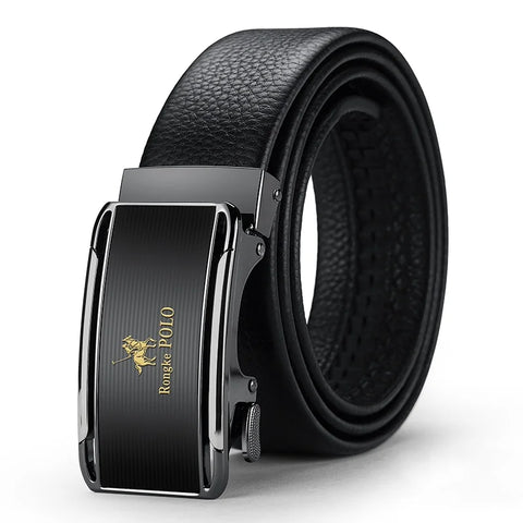 OYIFAN Genuine Leather Belt – Adjustable Automatic Buckle for Business Wear