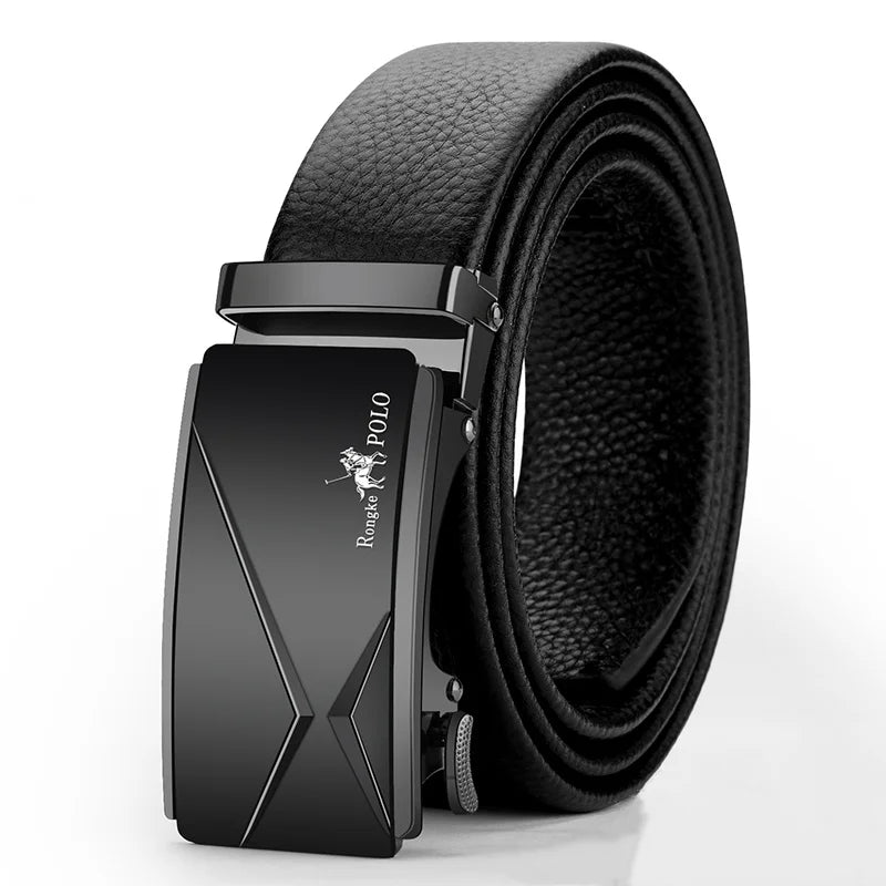 OYIFAN Genuine Leather Belt – Adjustable Automatic Buckle for Business Wear