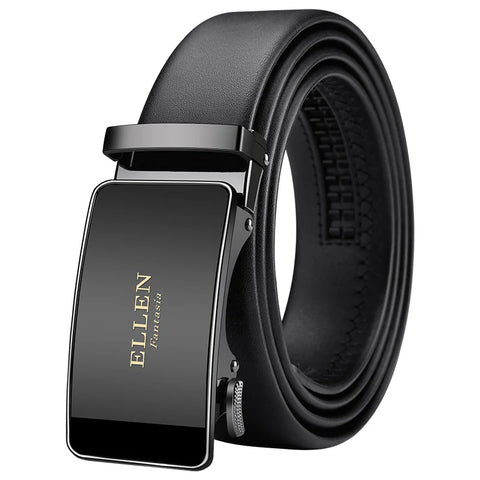 OYIFAN Genuine Leather Belt – Adjustable Automatic Buckle for Business Wear