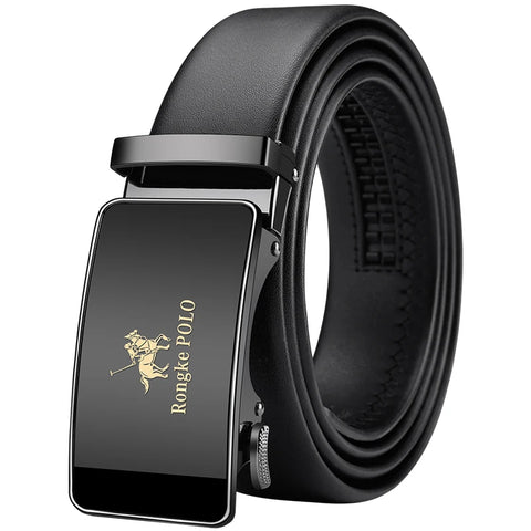 OYIFAN Genuine Leather Belt – Adjustable Automatic Buckle for Business Wear