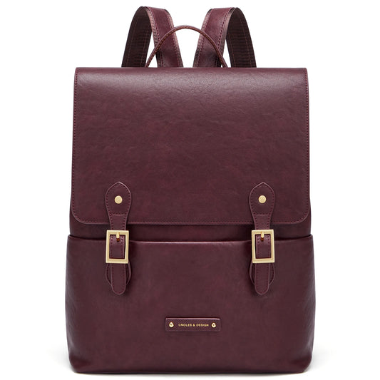 Cnoles Elegant Leather Women’s Anti-Theft Backpack