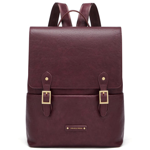 Cnoles Elegant Leather Women’s Anti-Theft Backpack