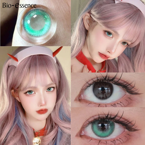 Bio-essence Korean Colored Contact Lenses - Pink & Cyan