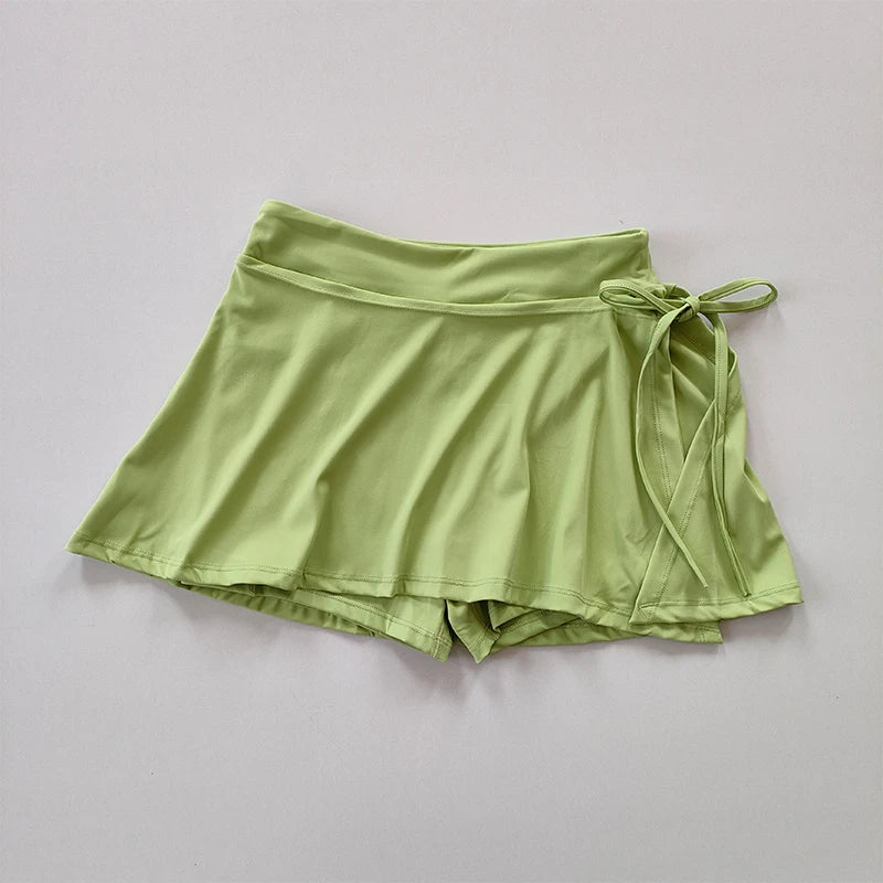 Sports Yoga Skirt for Women - Quick-Dry Badminton & Tennis Skirt with Pockets and Side Split