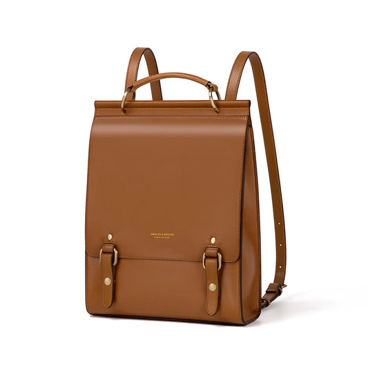Cnoles Vintage Women's Leather Backpack - Casual Shoulder Bag & Travel Purse
