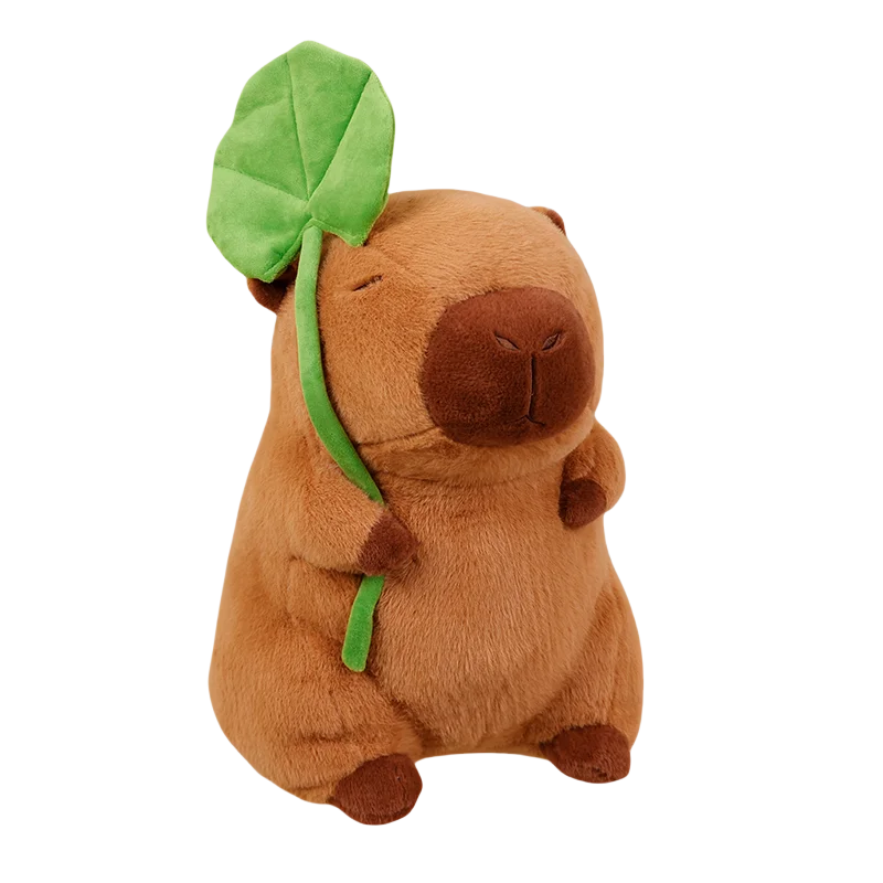 Lotus Leaf Capybara Plush Toy – Oyster, Bee & Cosplay Animal Designs with Backpack Accessories