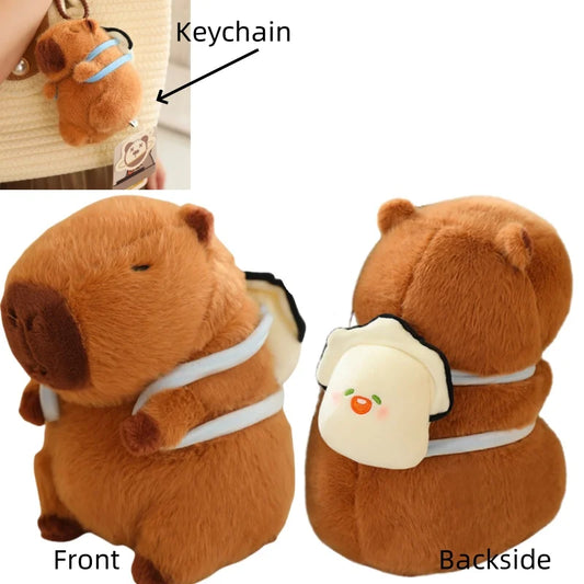 Lotus Leaf Capybara Plush Toy – Oyster, Bee & Cosplay Animal Designs with Backpack Accessories