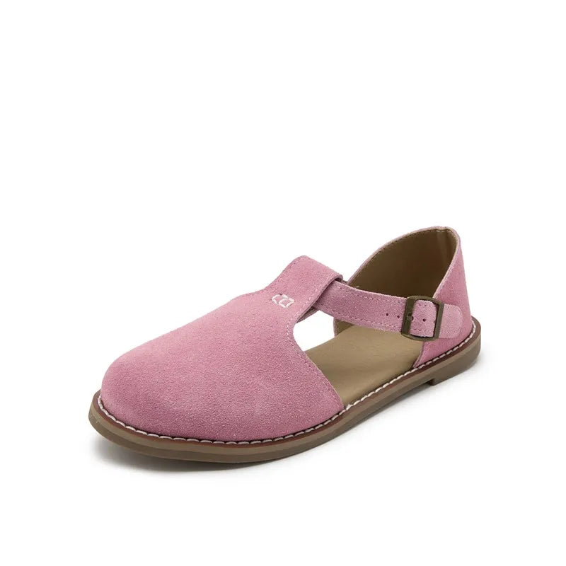 AIYUQI Retro Leder Damen Sandalen
