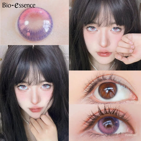 Bio-essence Korean Colored Contact Lenses - Pink & Cyan