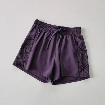 Women’s High-Waist 2-in-1 Yoga Shorts – Quick-Dry Fitness & Running Workout Shorts
