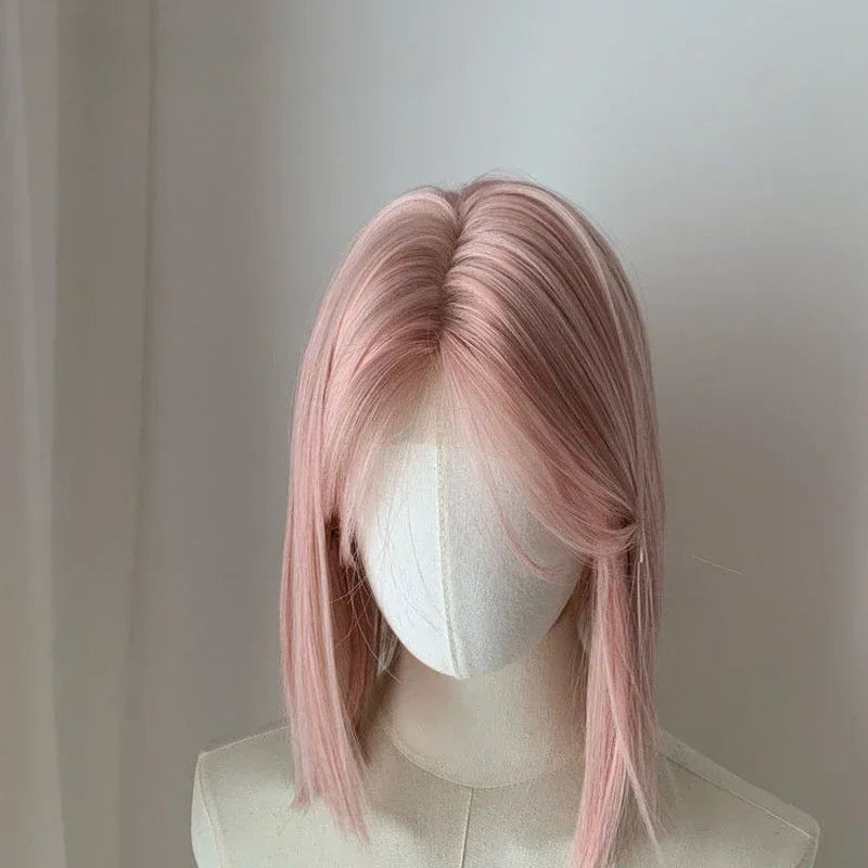 Pink Wavy Cosplay Wig for Women