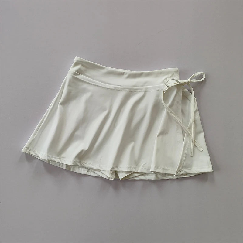 Sports Yoga Skirt for Women - Quick-Dry Badminton & Tennis Skirt with Pockets and Side Split